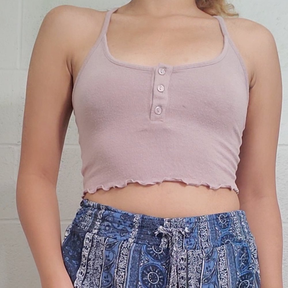 Solid Crop Tank Top